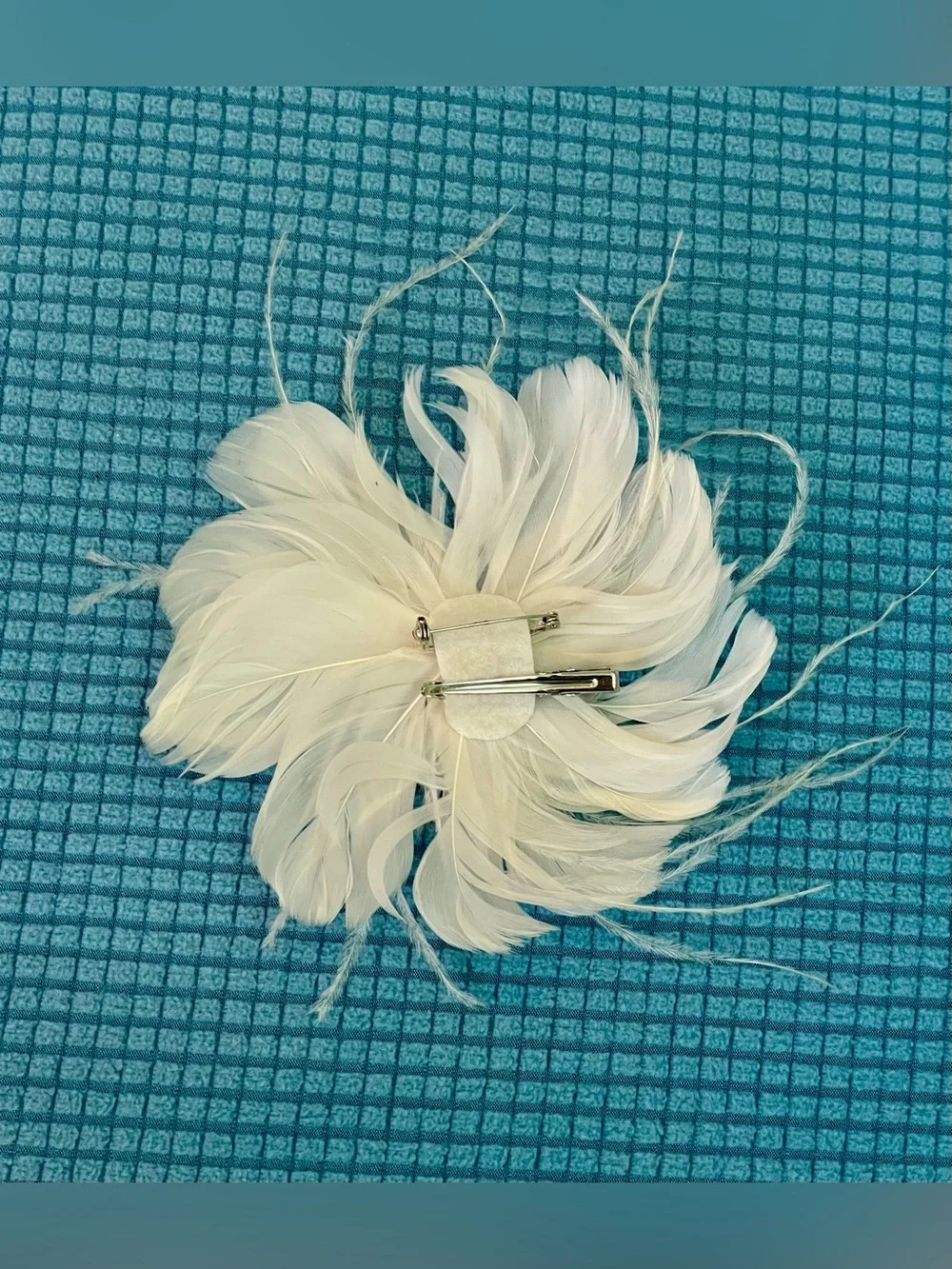 White Feather Hair Clip & Brooch | Gatsby, Bridal, Vintage-Inspired Hair Accesso